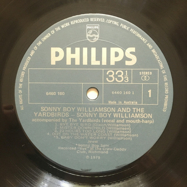 Sonny Boy Williamson (2) & The Yardbirds : Sonny Boy Williamson & The Yardbirds (LP, Album, RE)