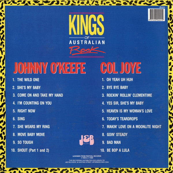 Col Joye & Johnny O'Keefe : Kings Of Australian Rock (LP, Comp)