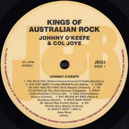 Col Joye & Johnny O'Keefe : Kings Of Australian Rock (LP, Comp)