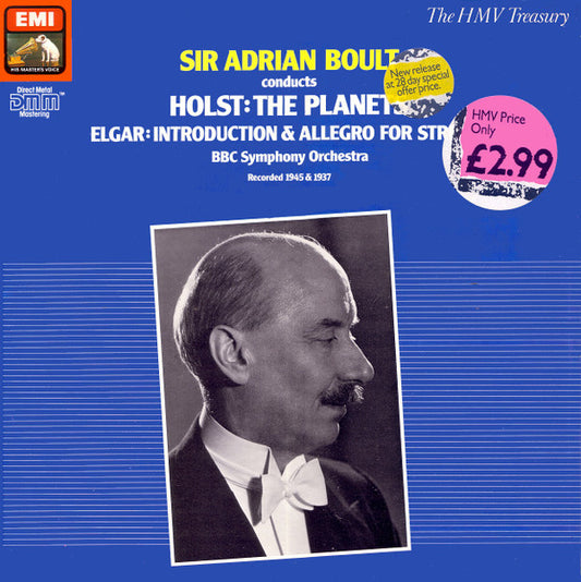 Gustav Holst, Sir Edward Elgar, Sir Adrian Boult Conducts BBC Symphony Orchestra : The Planets / Introduction & Allegro For Strings (LP, Comp, Mono)