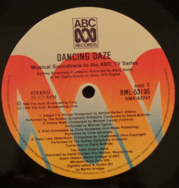 Various : Dancing Daze - Musical Soundtrack From The ABC TV Series  (LP, Album + Cass, Album)