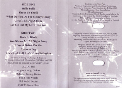 AC/DC : Back In Black (Cass, Album, RE)