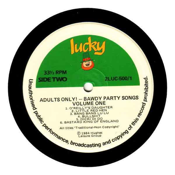 Various : Adults Only - Bawdy Party Songs - Volume Two (LP)