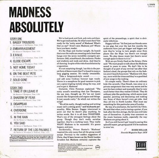 Madness : Absolutely (LP, Album)