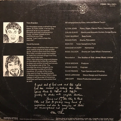 Elton John : Empty Sky (LP, Album, Tex)