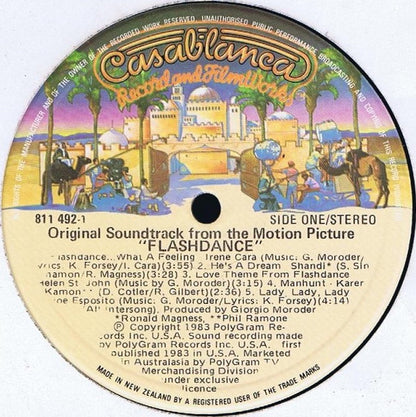 Various : Flashdance (Original Soundtrack From The Motion Picture) (LP, Album, 72)