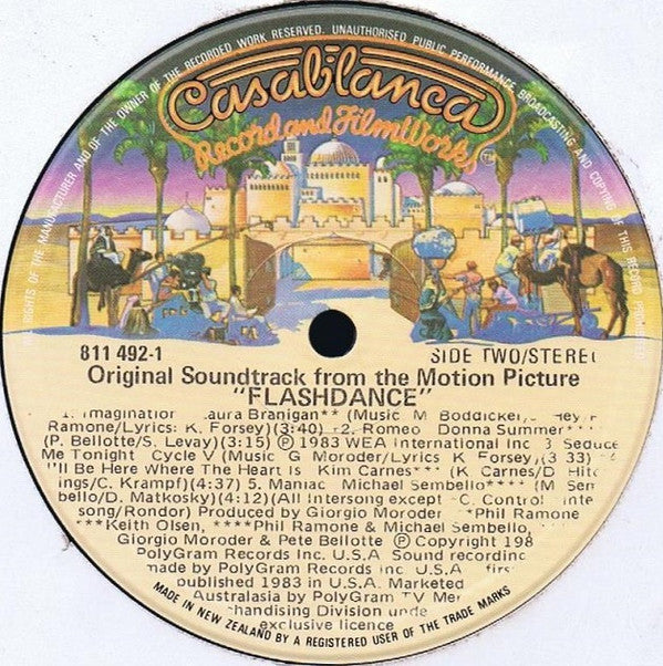 Various : Flashdance (Original Soundtrack From The Motion Picture) (LP, Album, 72)