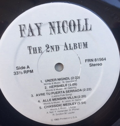 Fay Nicoll : The 2nd Album (LP, Album)