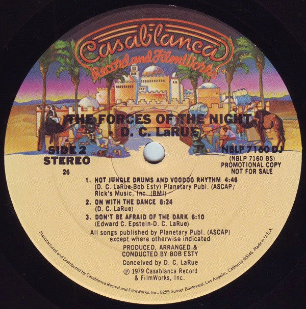 D.C. LaRue : Forces Of The Night (LP, Album, P/Mixed, Promo, PRC)