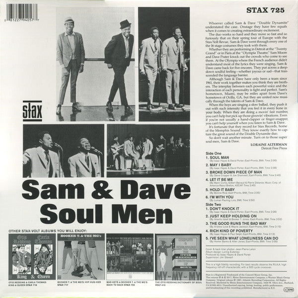 Sam & Dave : Soul Men (LP, Album, Mono, RE, 180)