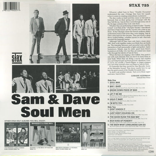 Sam & Dave : Soul Men (LP, Album, Mono, RE, 180)