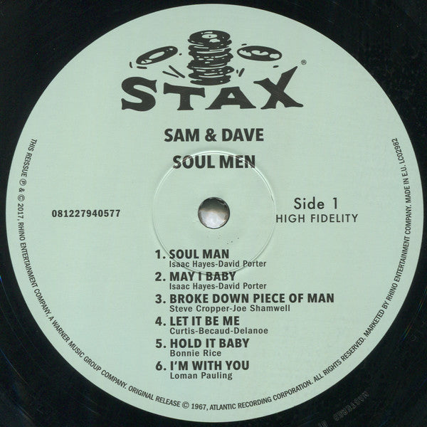 Sam & Dave : Soul Men (LP, Album, Mono, RE, 180)