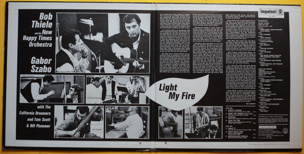 Bob Thiele And His New Happy Times Orchestra / Gabor Szabo With The California Dreamers And Tom Scott & Bill Plummer : Light My Fire (LP, Album, RP, Gat)
