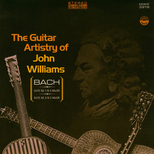 John Williams (7), Johann Sebastian Bach, Johann Sebastian Bach : The Guitar Artistry Of John Williams: Bach Suites No. 1 In G Major · Suite No. 3 In C Major (LP, Red)
