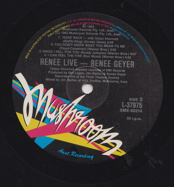 Renee Geyer : Renee Live (LP, Album, Gat)