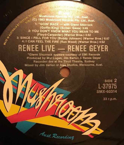 Renee Geyer : Renee Live (LP, Album, Gat)