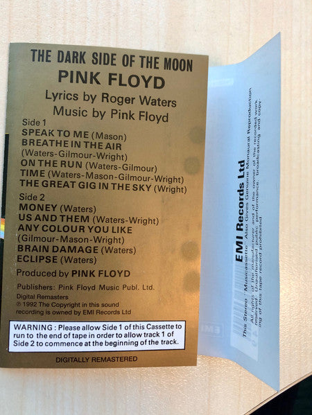 Pink Floyd : The Dark Side Of The Moon  (Cass, Album, RE, RM)