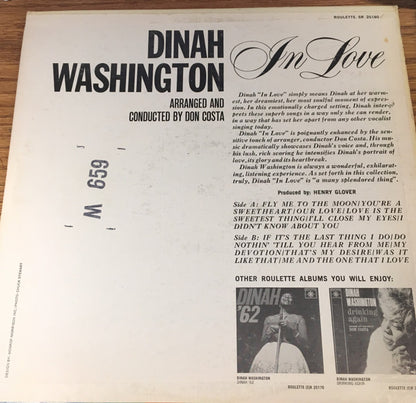 Dinah Washington : In Love (LP, Album, RP)
