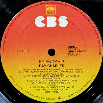 Ray Charles : Friendship (LP, Album)