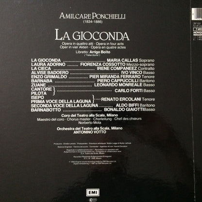 Amilcare Ponchielli - Maria Callas, Fiorenza Cossotto, Irene Companeez, Pier Miranda Ferraro, Ivo Vinco, Piero Cappuccilli, Orchestra Del Teatro Alla Scala e Coro Del Teatro Alla Scala, Antonino Votto : La Gioconda  (2xLP, Album, Mono, RE, RM + Box)