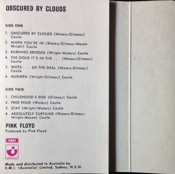 Pink Floyd : Obscured By Clouds (Cass, Album)