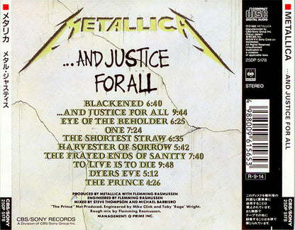 Metallica : ...And Justice For All (CD, Album)