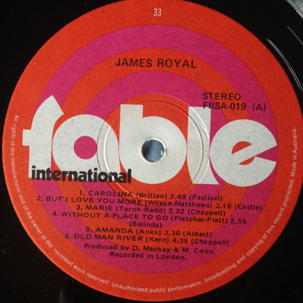 James Royal : James Royal (LP, Album)