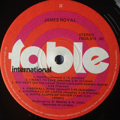 James Royal : James Royal (LP, Album)