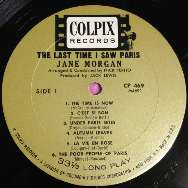 Jane Morgan : The Last Time I Saw Paris (LP, Album, Mono)
