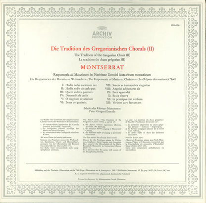 Escolanía De Montserrat / Gregori Estrada : Gregorianischer Choral (LP, Gat)