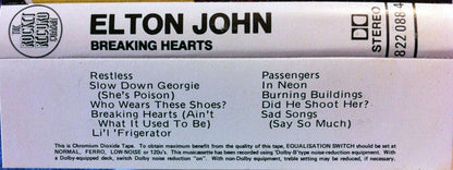Elton John : Breaking Hearts (Cass, Album, Dol)