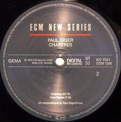 Paul Giger : Chartres (LP, Album)