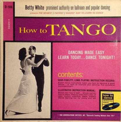 Betty White (2) : How To Tango (LP, Album, RE)