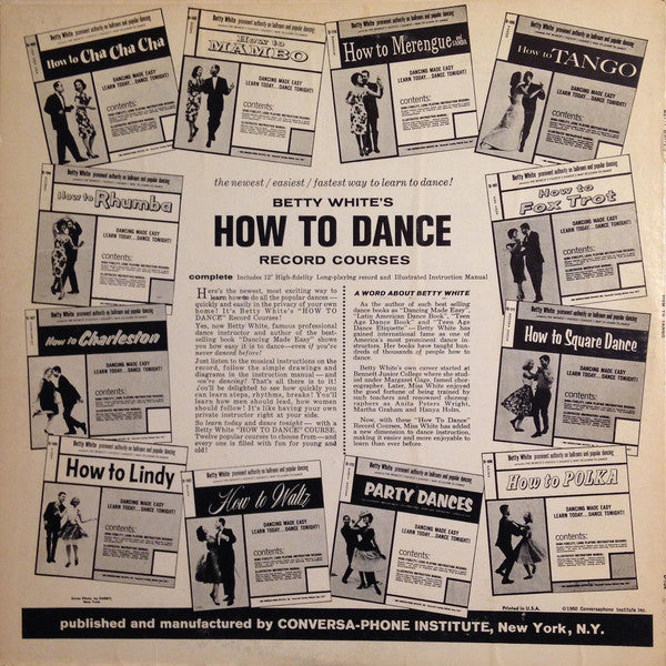 Betty White (2) : How To Tango (LP, Album, RE)