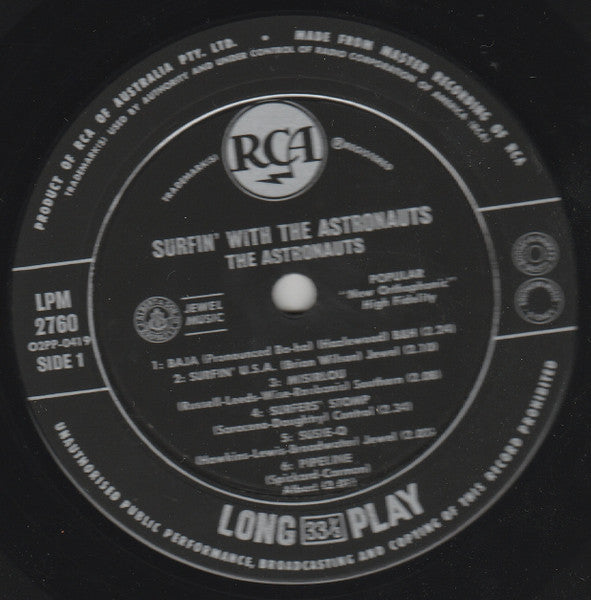 The Astronauts (3) : Surfin' With The Astronauts (LP, Album, Mono)