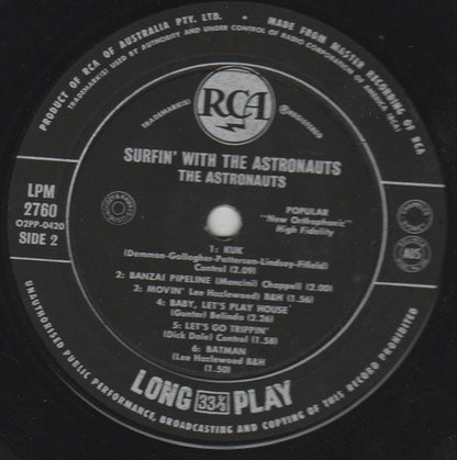 The Astronauts (3) : Surfin' With The Astronauts (LP, Album, Mono)