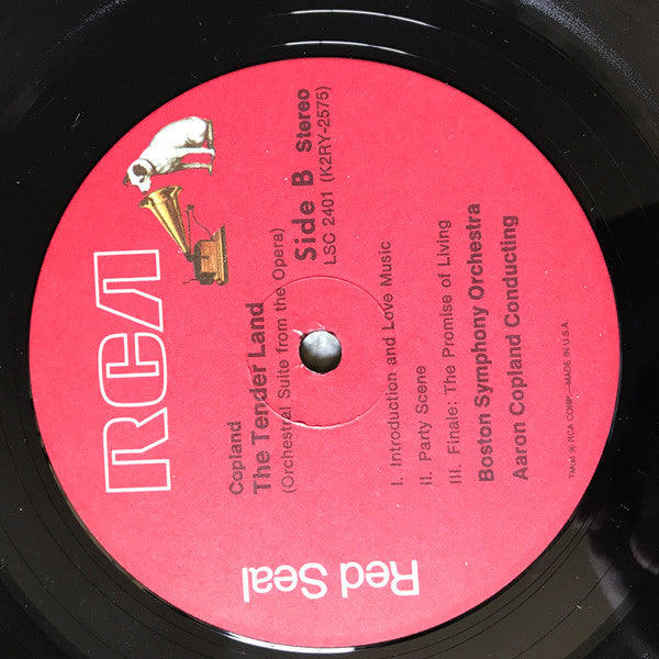 Aaron Copland, Boston Symphony Orchestra : Appalachian Spring / The Tender Land - Suite (LP, RE)