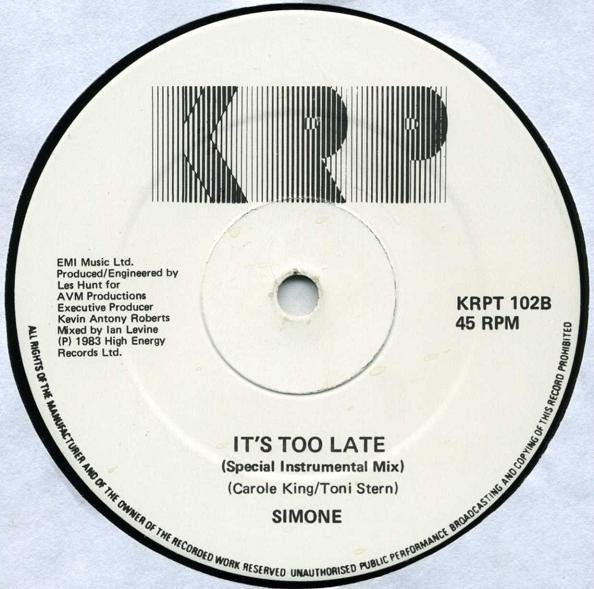 Simone (2) : It's Too Late (12")