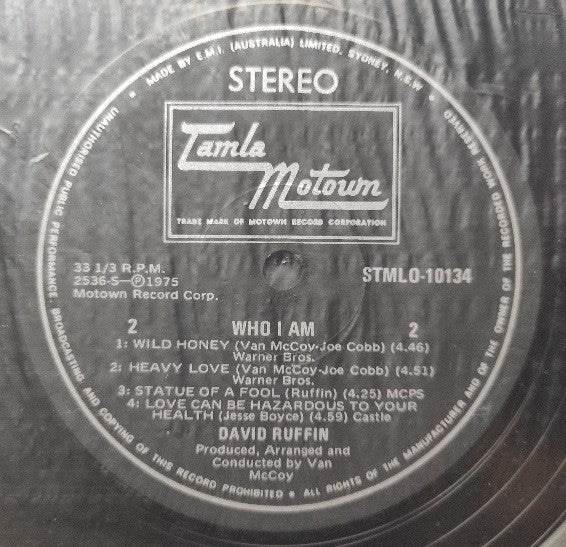David Ruffin : Who I Am (LP, Album)