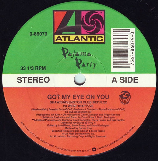 Pajama Party : Got My Eye On You (12")