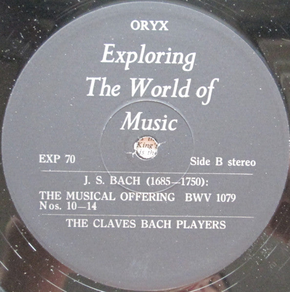 Johann Sebastian Bach - The Claves Bach Soloists : The Musical Offering (LP)