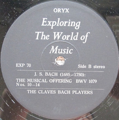 Johann Sebastian Bach - The Claves Bach Soloists : The Musical Offering (LP)