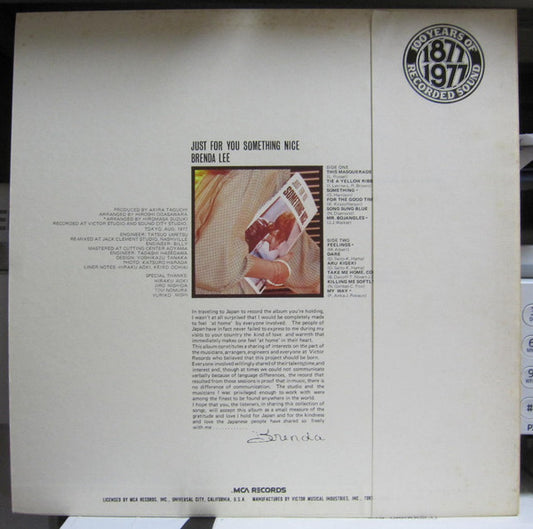Brenda Lee : Just For You Something Nice (LP, Album)