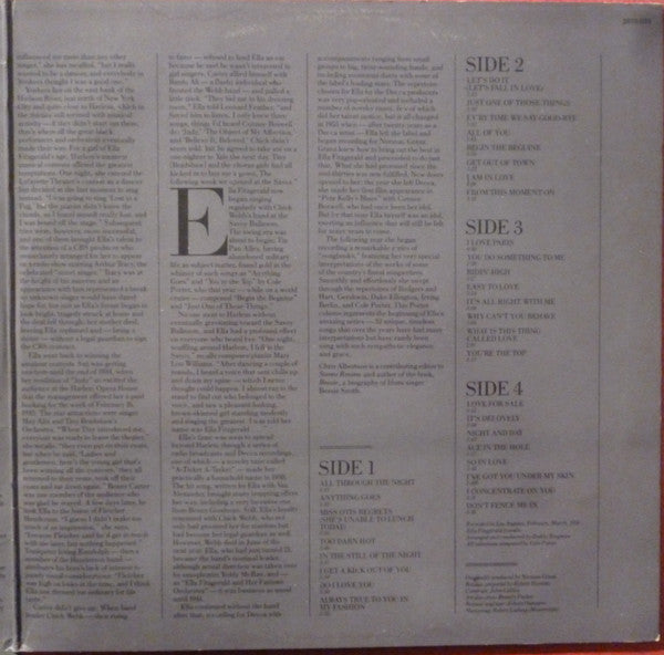 Ella Fitzgerald : Sings The Cole Porter Song Book (2xLP, Album, Gat)