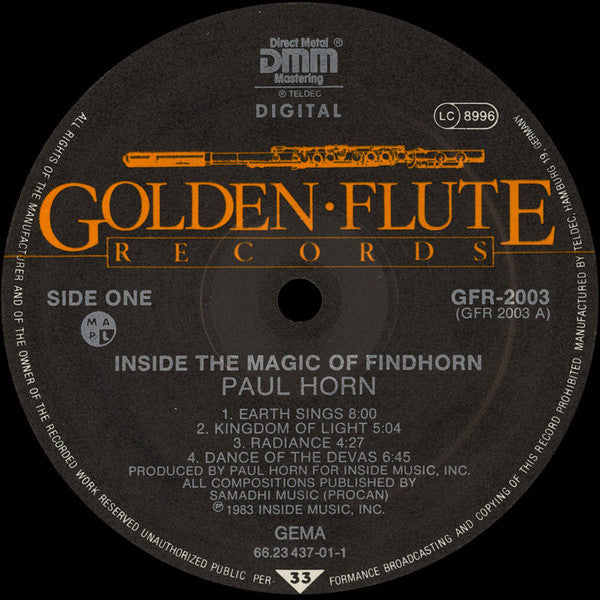 Paul Horn : Inside The Magic Of Findhorn (LP, Album)