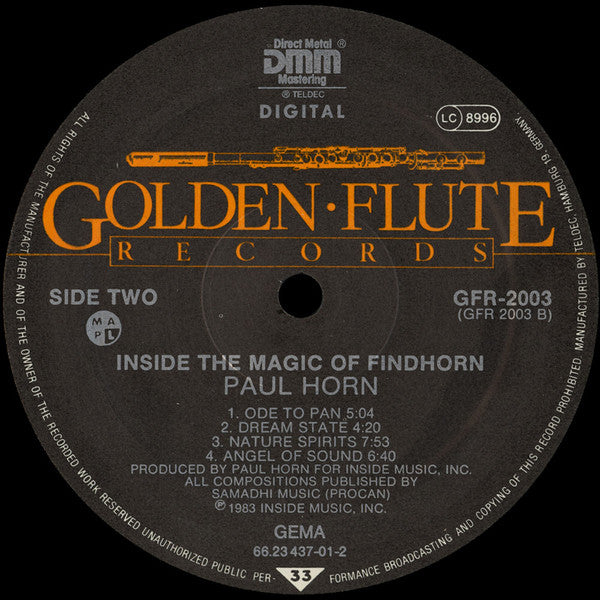 Paul Horn : Inside The Magic Of Findhorn (LP, Album)
