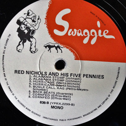 Red Nichols And His Five Pennies : Red Nichols And His Five Pennies Volume One 1926-1927 (LP, Comp, Mono)