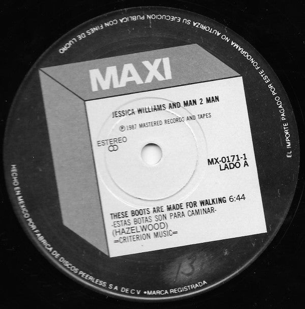 Man 2 Man Featuring Jessica Williams : These Boots Are Made For Walking (Estas Botas Son Para Caminar) (12", Maxi)