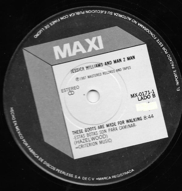 Man 2 Man Featuring Jessica Williams : These Boots Are Made For Walking (Estas Botas Son Para Caminar) (12", Maxi)