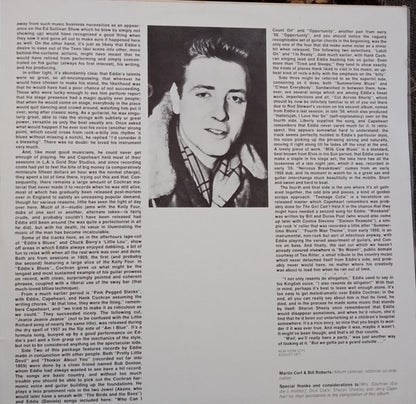 Eddie Cochran : Eddie Cochran (2xLP, Comp, Mono, Gat)